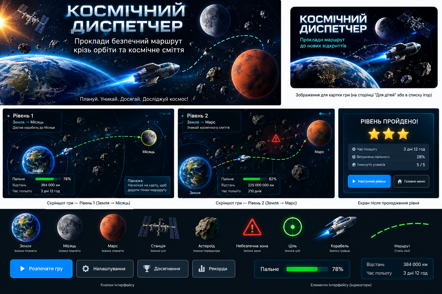 Ілюстрація гри Космічний диспетчер
